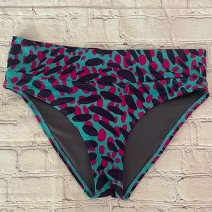 Victoria’s Secret Teal Purple & Pink High Waisted Bikini Bottoms